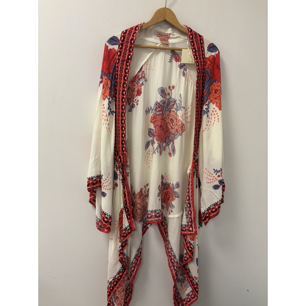 NWT Anthropologie Flying Tomato Floral Print Kimono Sz S/M Boho